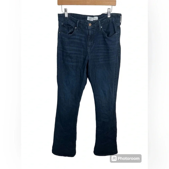 Signature by Levi Strauss Mid Rise Dark Wash Boot Cut Jeans size 12L - Picture 1 of 6